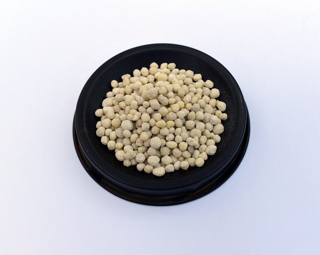 Gránulos de fertilizante fosfato diamónico 18-46-0